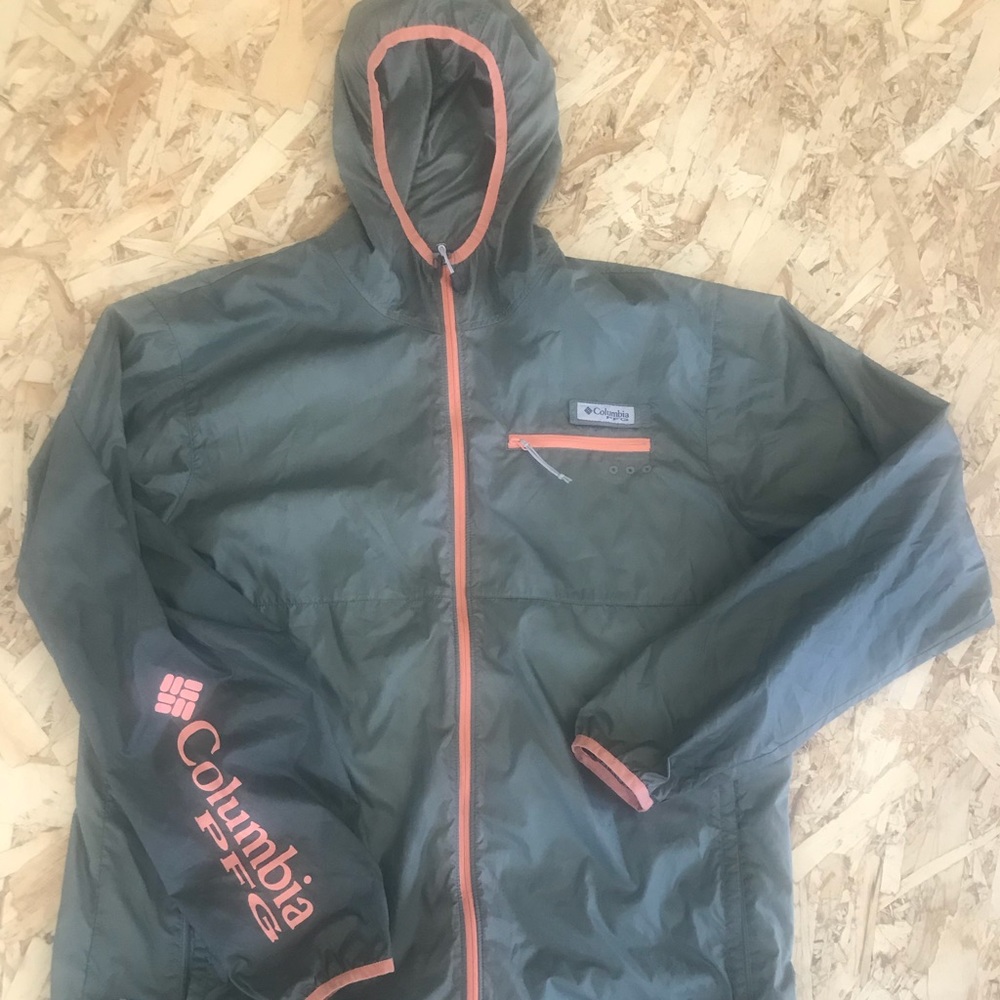 Terminal Spray PFG Jacket (colors: Sage/Salmon)